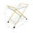 Pagan Bar Cart Metal and Glass Glam Design with Sleek Modern Style and Rolling Wheels for Versatile Entertaining-1978043263