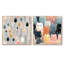 Doux plans botaniques gris - ensemble de 2 collages carrés abstraits-101865843-101865839