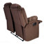 Causeuse manuelle 1pc avec accoudoirs rembourrés et rembourrés à l'horizontale Usb port chocolat finition principale mobilier de salon-1555068284
