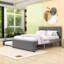 Lit plateforme double rembourré avec lit gigogne simple et lumières DEL Teddy-1126294851