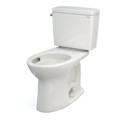 TOTO® Drake® Two-Piece Elongated 1.28 GPF Universal Height TORNADO FLUSH® Toilet with CEFIONTECT®, Colonial White