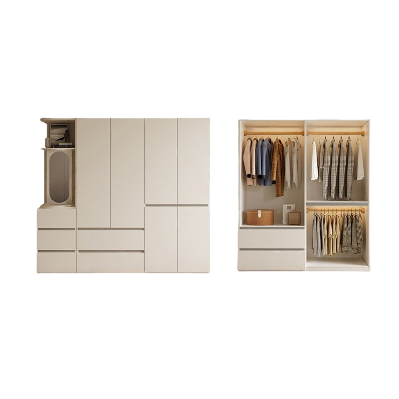 Garde-robe blanche simple et moderne