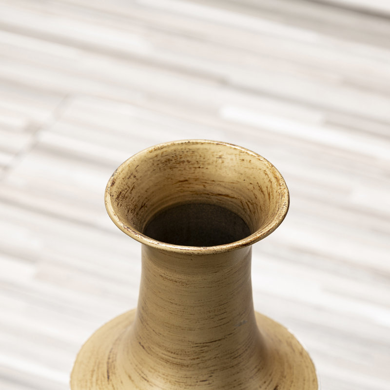 Ensemble de 2 vases de table en acier inoxydable doré / argenté Braddyville