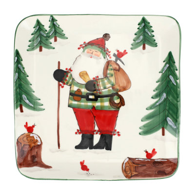 Old St. Nick Earthenware Platter