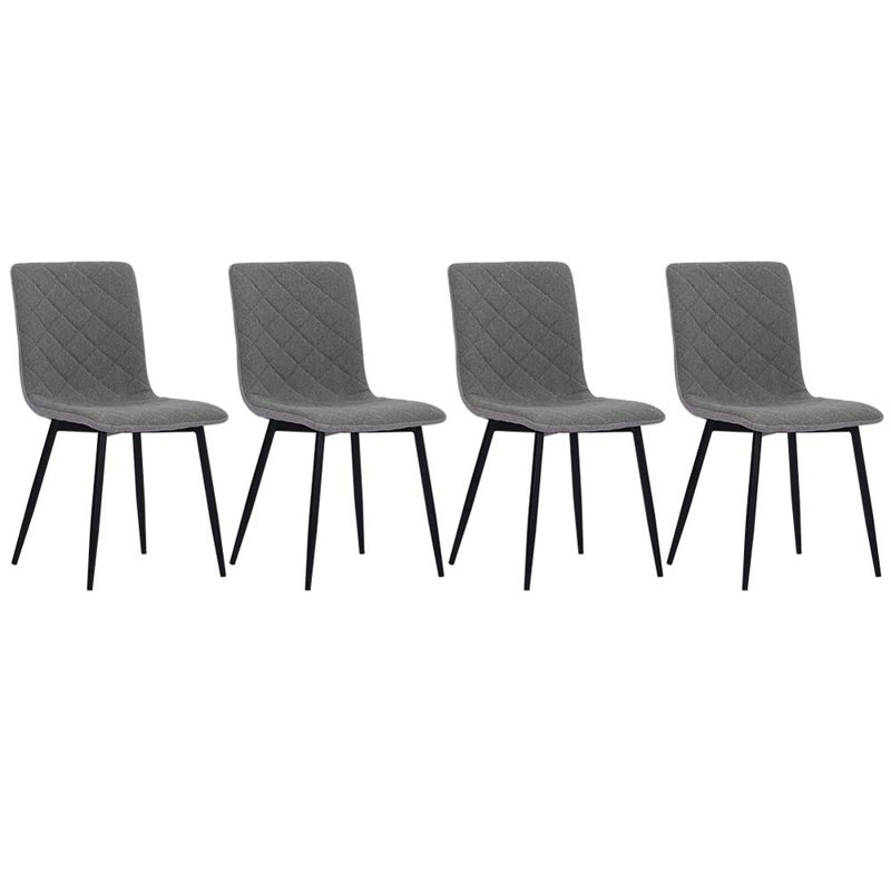 Hennie 45cm H Linen Upholstered Side Chair, Grey