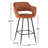 Lake Upholstered Counter Stool with Metal Frame-308806265-303832044