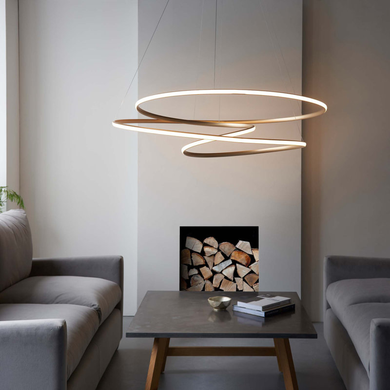 Kupar 1 - Light Unique/Statement LED Chandelier, 70-186 Cm H x 116 Cm W x 116 Cm D