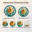 Art mural orange et blanc en toile de verre Nautilus-431827755