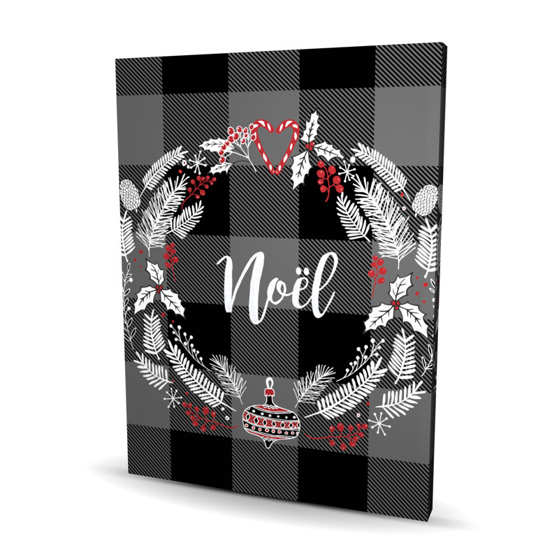 Couronne de Noël - toile rouge des Fêtes pour la décoration intérieure