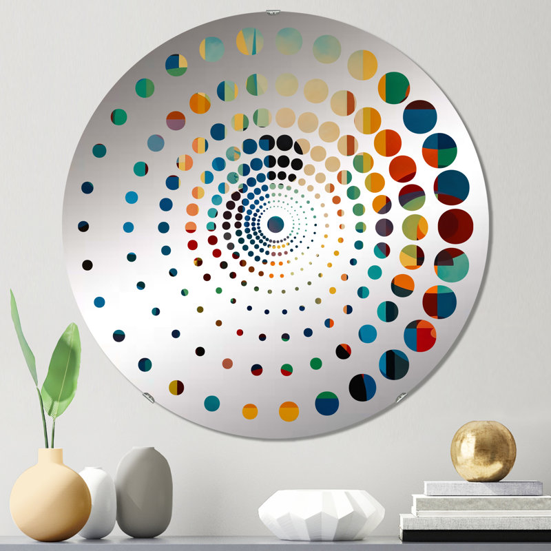 Desmir - Miroir mural spiralé, 31,4 po x 31,4 po