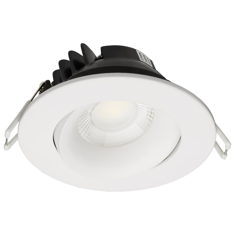 3.5" Round Selectable Color Temperature Dimmable Air-Tight IC Rated LED Canless Recessed Lighting Kit, White