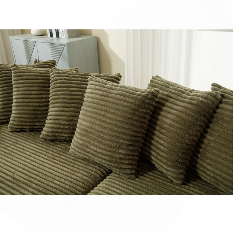 Oversized Two-Piece Couches Sofa, Green