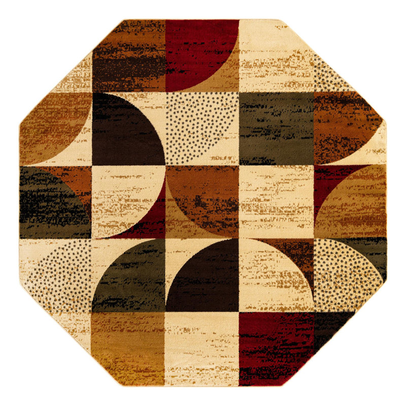 Cafe Geometric Indoor Rug, Octagon 7' x 7'