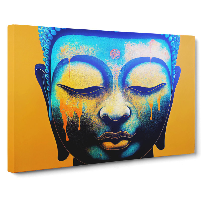 Paint Drip Buddha Vol.1 - Wrapped Canvas, 35cm H x 50cm W x 3cm D
