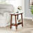 Narrow Slate Side Table With Storage Shelf
