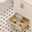 Meuble-lavabo simple 24 po avec plateau en quartz blanc Rooh-101808847-101808849