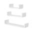 3 Piece U-Shaped Floating Shelf