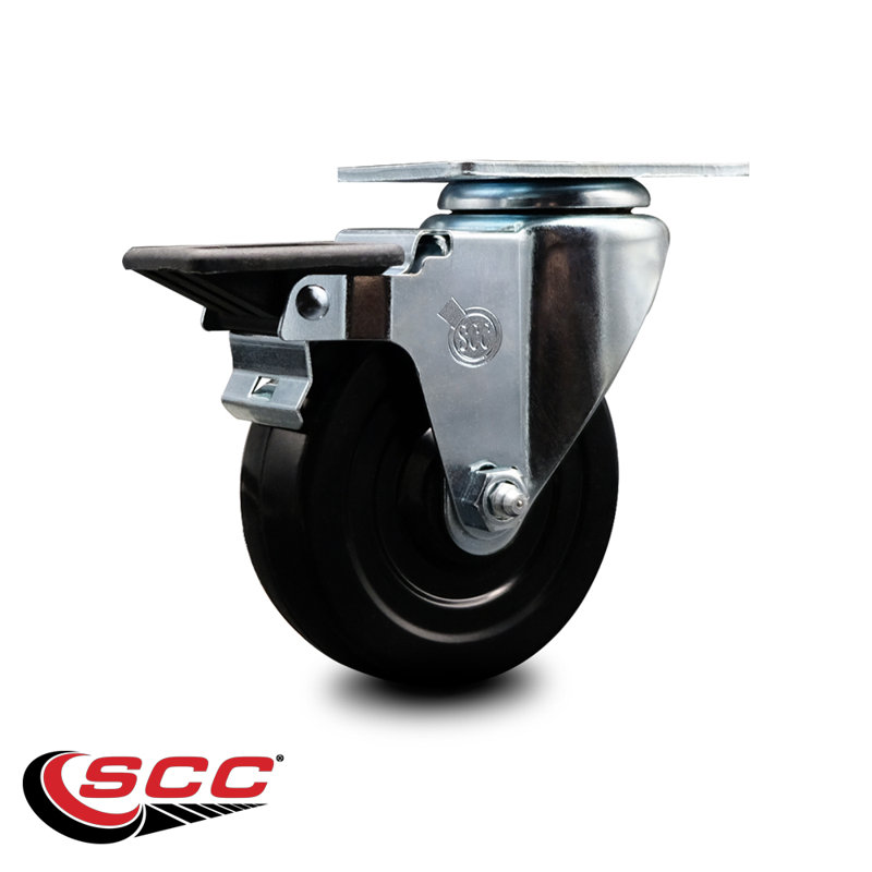 Hard Rubber Swivel Posi Brake Caster