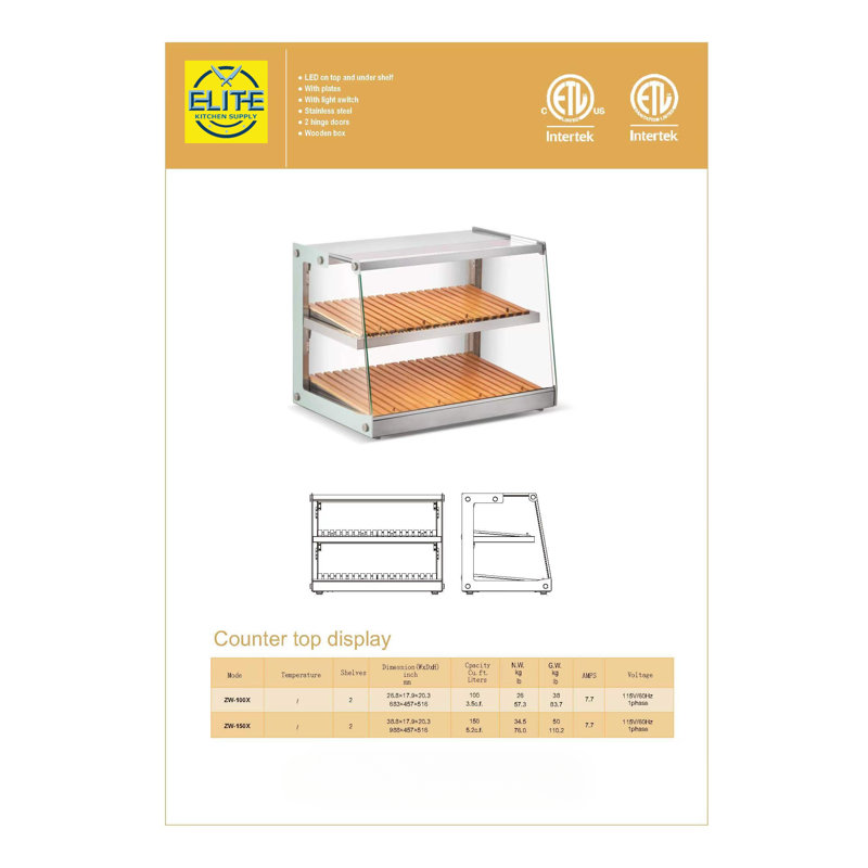20.3'' H x 38.8'' W Metal Retail Counter