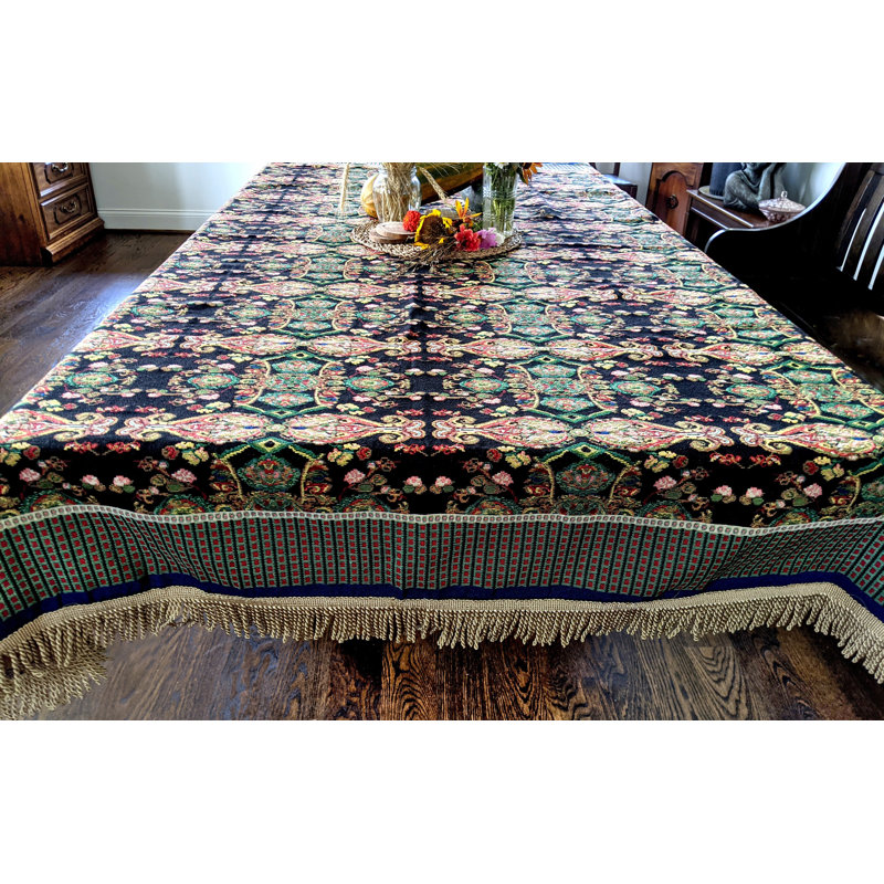 Jacquella Paisley Cotton Blend Tablecloth, 57" x 84"