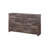 Rockett 60" Dark Brown Solid and Manufactured Wood Six Drawer Double Dresser