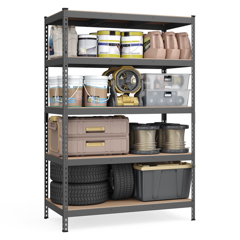 Étagère réglable, H 70,9 po x l 47,2 po x P 23,6 po, Gris