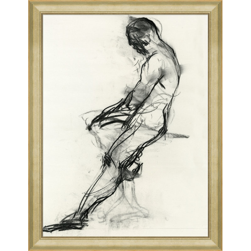 Black And White Figure Giclee Print by Soicher Marin Archives, Silver, 26.5" H x 20.5" W x 1.13" D