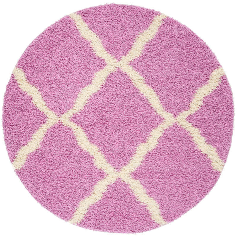 Alonnah Sgd-Dallas Shag Performance Geometric Rug, Round 6'