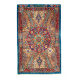 Fine Hand Knotted Persian pure silk Qum 1'11'' X 3'
