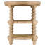 Table d'appoint Living Room, 3 niveaux à finition naturelle brune