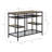 Rectangular Black And Oak Kitchen Island With Paper Top Rustic Style Powder Coated Metal Veneer