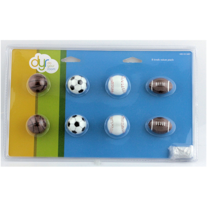 (5 Pack) (8 Pack) Kid's Sports Knobs Combo Pack