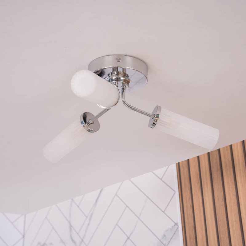 Adbeel Glass Flush Mount, No, Chrome