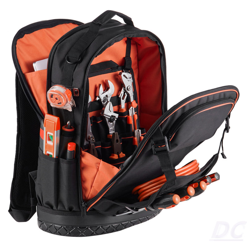 Tool Backpack 65 Pockets Tear-Resistant Jobsite Backpack For Electrician