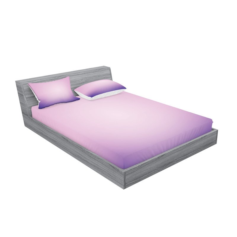 Drap-housse et coussin décoratif Ambesonne lavande, lilas rose pâle, Ensemble de draps pour lit double + 5 pièces supp
