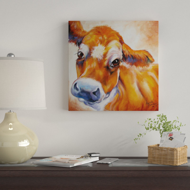 « my jersey cow commission », impression sur toile, H 12 po x l 12 po x P 1,5 po, Toile tendue, Pas de tapis