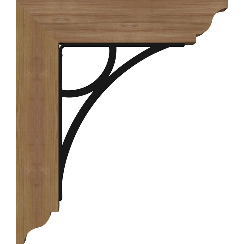 Galveston 4" Triple Brace Ironcrest Bracket, 23"H x 20"D, 3 1/2"W x 4"T Western Red Cedar (Smooth)