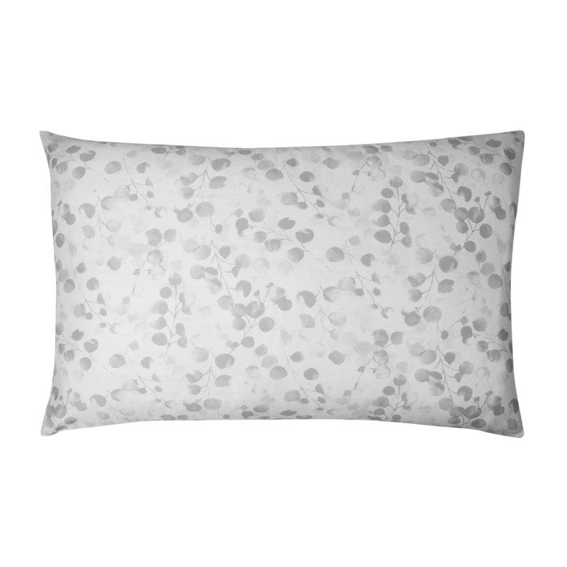 Rosée Gris Sateen Pillow Case, Standard