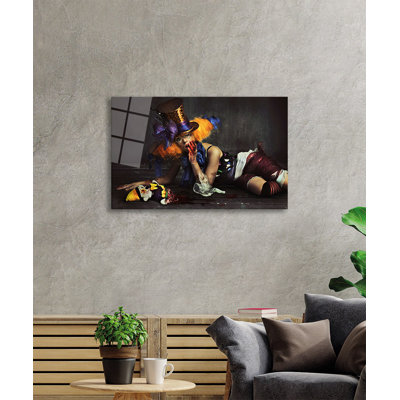 Élégante peinture décorative en verre trempé 18,1 po x 28,3 po | 100% verre trempé, épaisseur: 0,16 pouce | Superbe œuvre d'art pour la décoration intérieure, le salon et les espaces de bureau, durable et facile à nettoyer