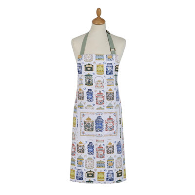 Tea Tins No Pattern Cotton Bib Apron