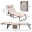 Chaise longue d'extérieur pliante avec dossier inclinable