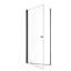 Porte de douche pivotante sans cadre l 32 po x H 72 po en verre mat noir mat avec verre trempé de 6 mm d'épaisseur (6 mm)