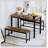Dining Table Set, Bar Table with 2 Dining Benches, Kitchen Table Counter with Chairs