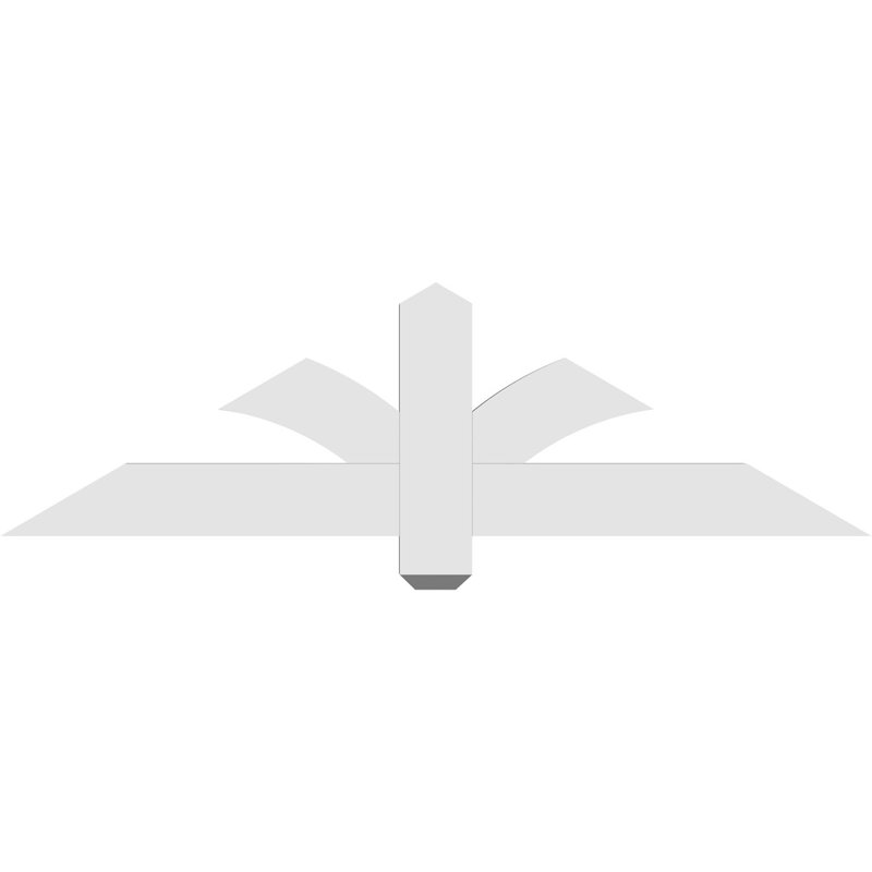 Support pour pignon en PVC Redmond, H 14 po x l 48 po (pas: 7/12), P 2 po x F 4 po