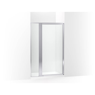 Porte de douche pivotante H 72 po avec verre épais 1/8 po Attend