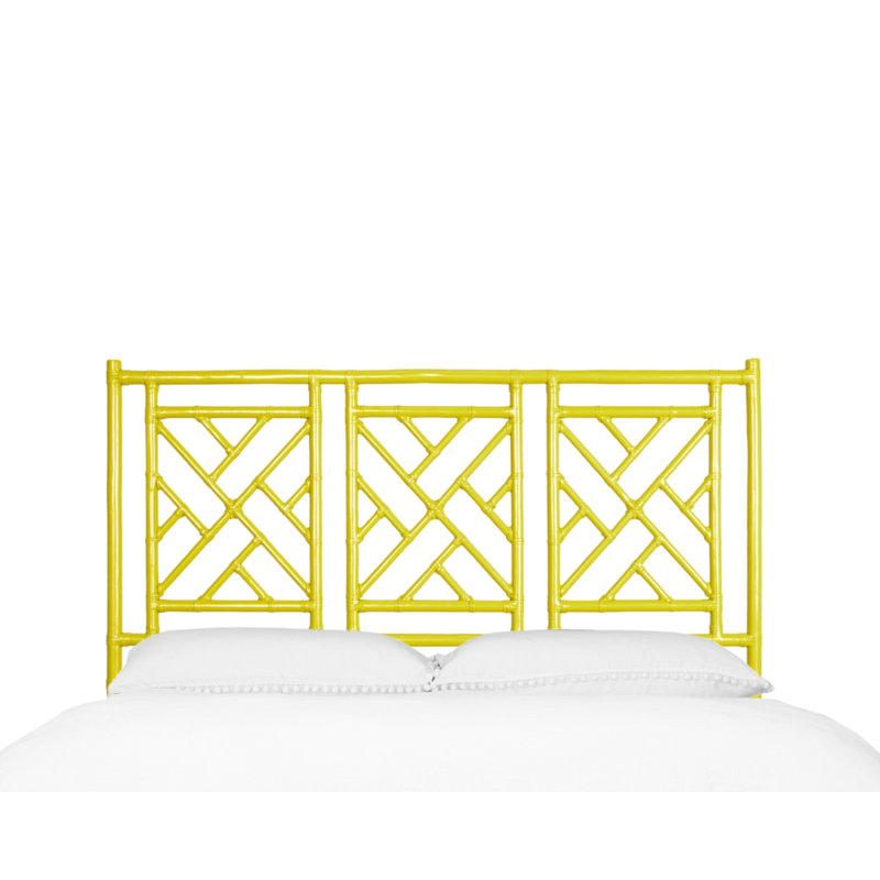 Tête de lit Chippendale à cadre ouvert, Grand lit, Jaune tournesol