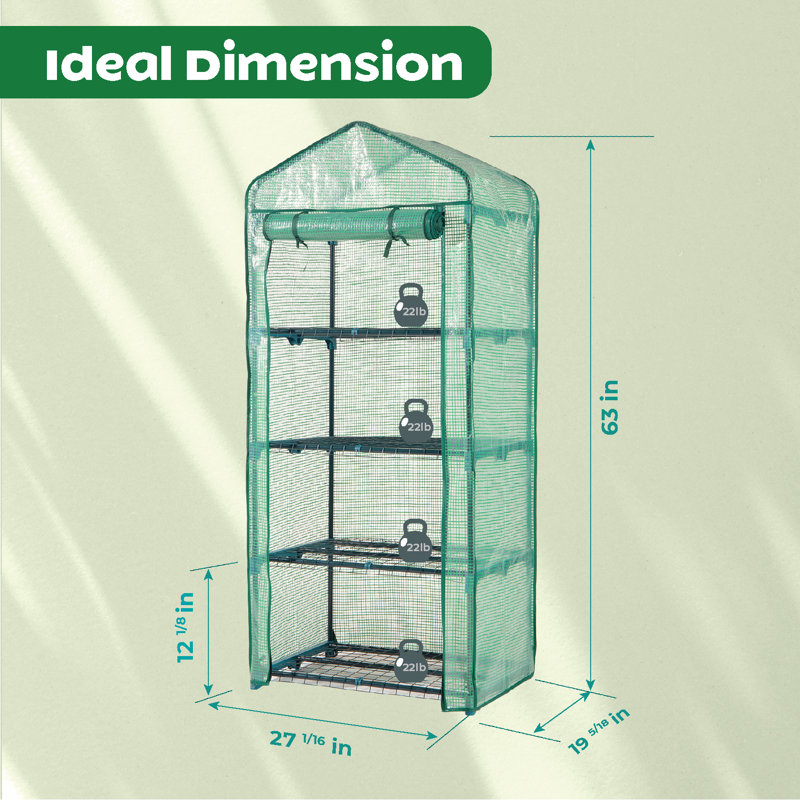 Mini greenhouse stand rack - 63x29x17 inch