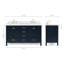  Ensemble de meuble-lavabo double 61 "-459167760-507835472