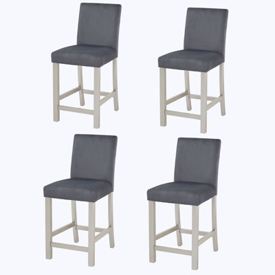 Counter Height Chairs Set For 4, Kitchen Chair With Padded Seat, Counter Height Barstool For Dining Room