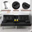 Canapé convertible en similicuir de 66 po avec porte-gobelet Janni-437376643-462683312